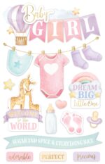 Paper House BABY GIRL 3D Stickers 13pc