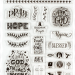 Peter Pauper FAITH Clear Silicone Stamp Set