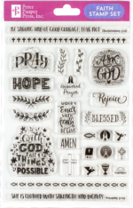 Peter Pauper FAITH Clear Silicone Stamp Set