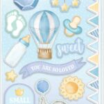 Paper House BABY BOY WATERCOLOR Cardstock Sticker