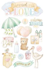 Paper House SHOWERED WITH LOVE 3D Sticker 13pc