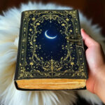 Soft Leather Journal Grimoire WICCAN MOON Book of Shadow A7