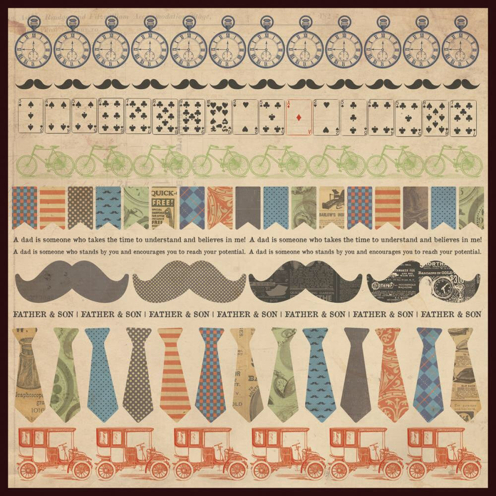 image_017e2a0f-6869-433b-8820-95c8a45b1886 Kaisercraft SEARS & SON 12"X12" Cardstock Sticker Sheet - Image 1