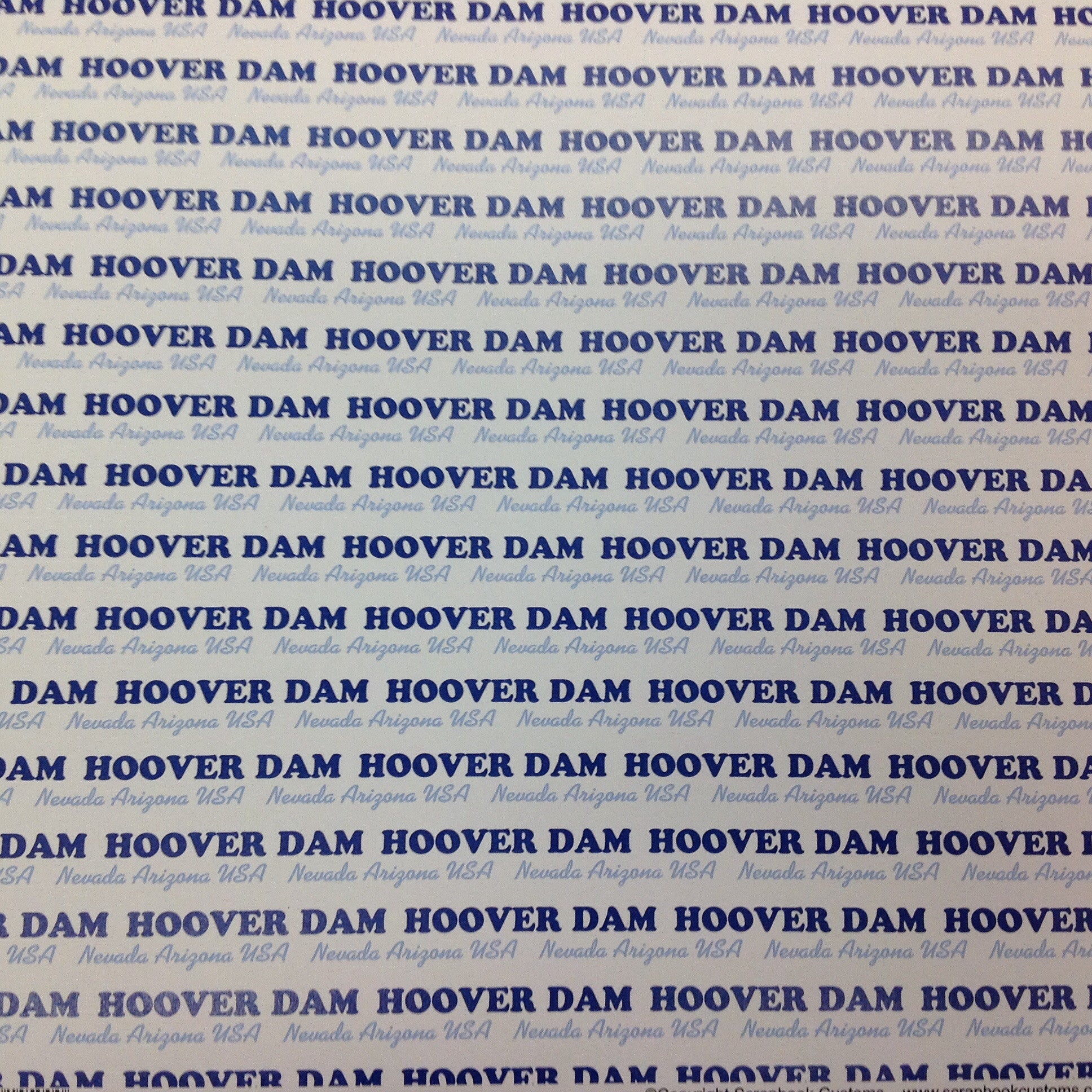 image_063e4d9c-6b1d-41c8-9f63-994c5fe9c745 Pride HOOVER DAM 12"X12" Scrapbook Travel Paper 14500 LV - Image 1