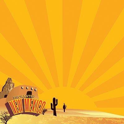 image_0986cc4a-5e7d-49ba-ba59-369b24c62b83 Reminisce The State Line NEW MEXICO 12"X12" Scrapbook Paper - Image 1