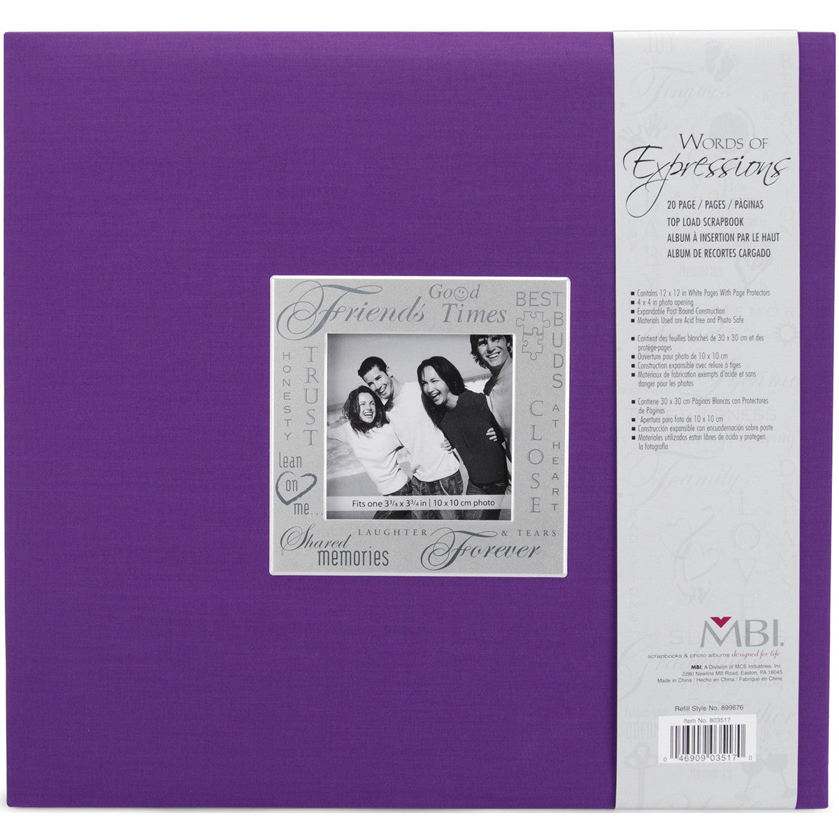 image_116edadb-3c36-4ba3-93b6-4ccf7840068a MBI Scrapbook PURPLE FRIEND 12"X12" Fabric Album - Image 1