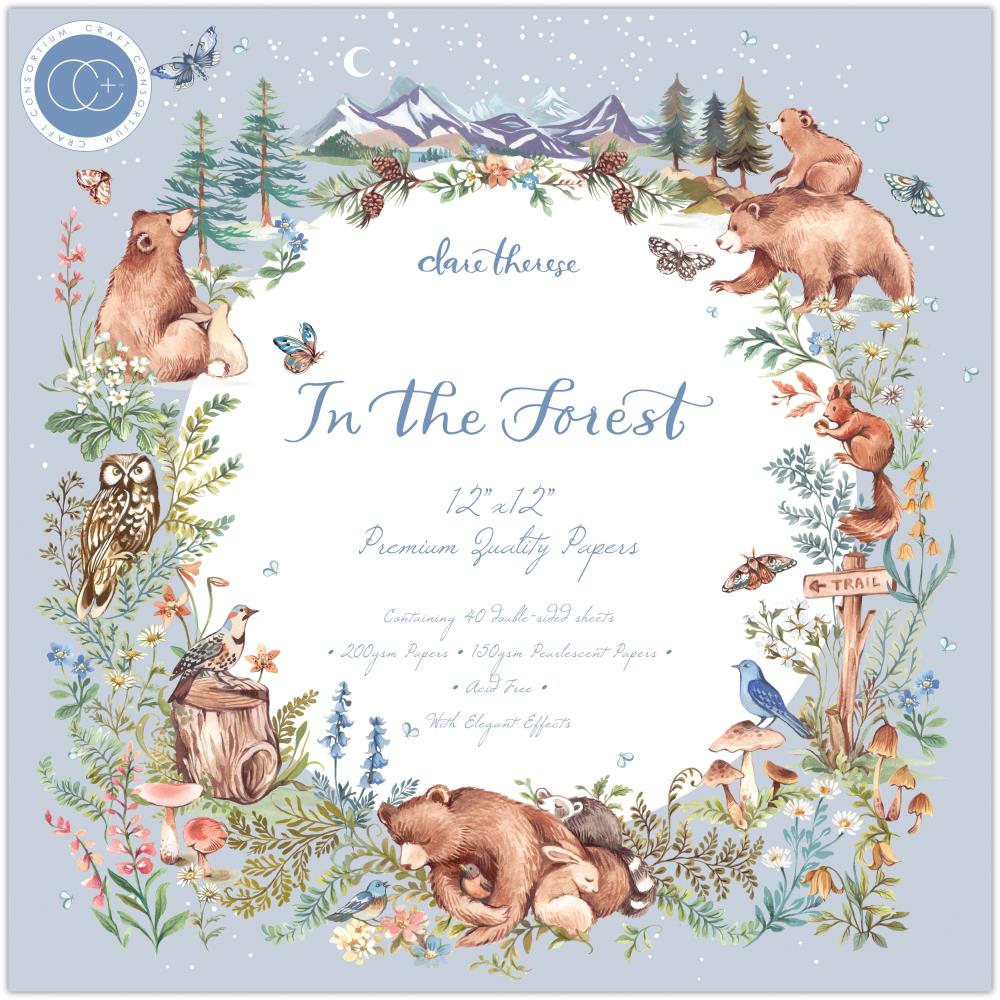 image_15a5963a-7964-4982-8df2-3ffaefef01d5 Craft Consortium IN THE FOREST 12X12 Premium Scrapbook Paper Pad 40pc - Image 1