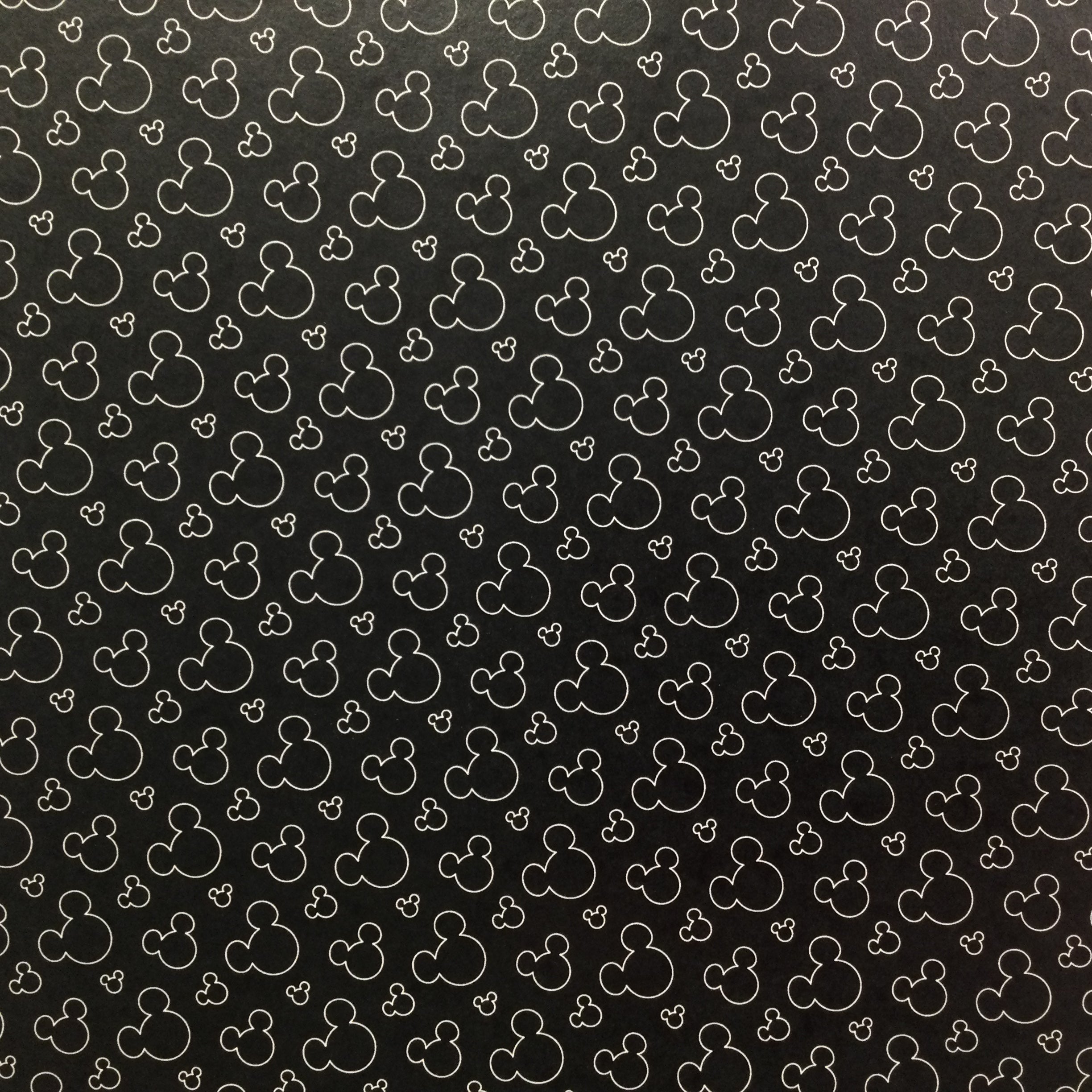 image_16ee3440-d934-4cd4-ba47-e1950bcd87c8 MAGICAL EARS Mickey Head Black 12"X12" Scrapbook Paper - Image 1