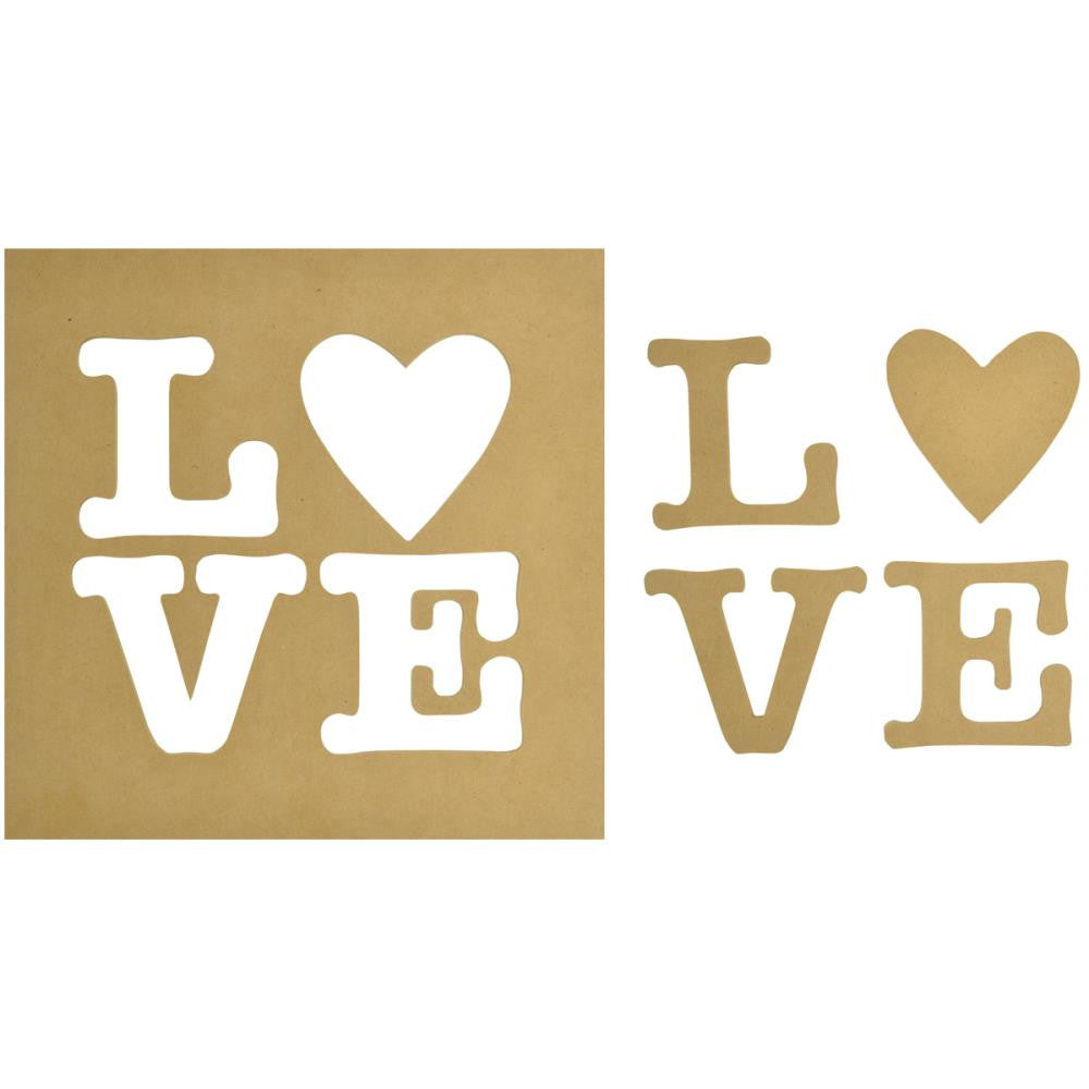 image_17273644-7c8f-405d-959a-fd733ad0871e Kaisercraft Beyond The Page LOVE Wood Wall Art 12"X12" - Image 1