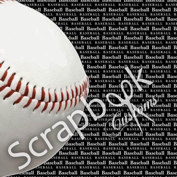 image_18fad9f5-f49e-4524-ab8f-7b8b6ec29fec BASEBALL GO BIG RIGHT 12X12 Scrapbook Paper Sports Sheet - Image 1
