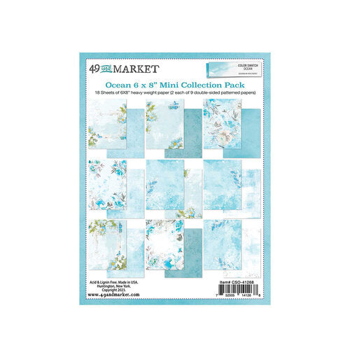 image_1bf95ee2-2012-4f1f-878a-fc645b7c9d10 49 and Market Color Swatch OCEAN 6x8” Mini Collection Paper Pack - Image 1