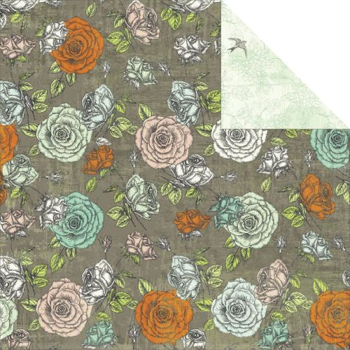 image_1c183b49-82fd-4a30-b98b-f576c2f4456f Kaisercraft Honey Chai TARRAGON 12"X12" Scrapbook Paper - Image 1