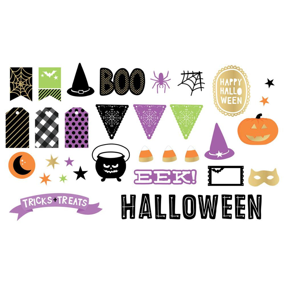 image_1c5083e6-f3c6-4480-921c-3160a68e5884 American Crafts Halloween DIECUT Bits Shapes 40 pc - Image 1
