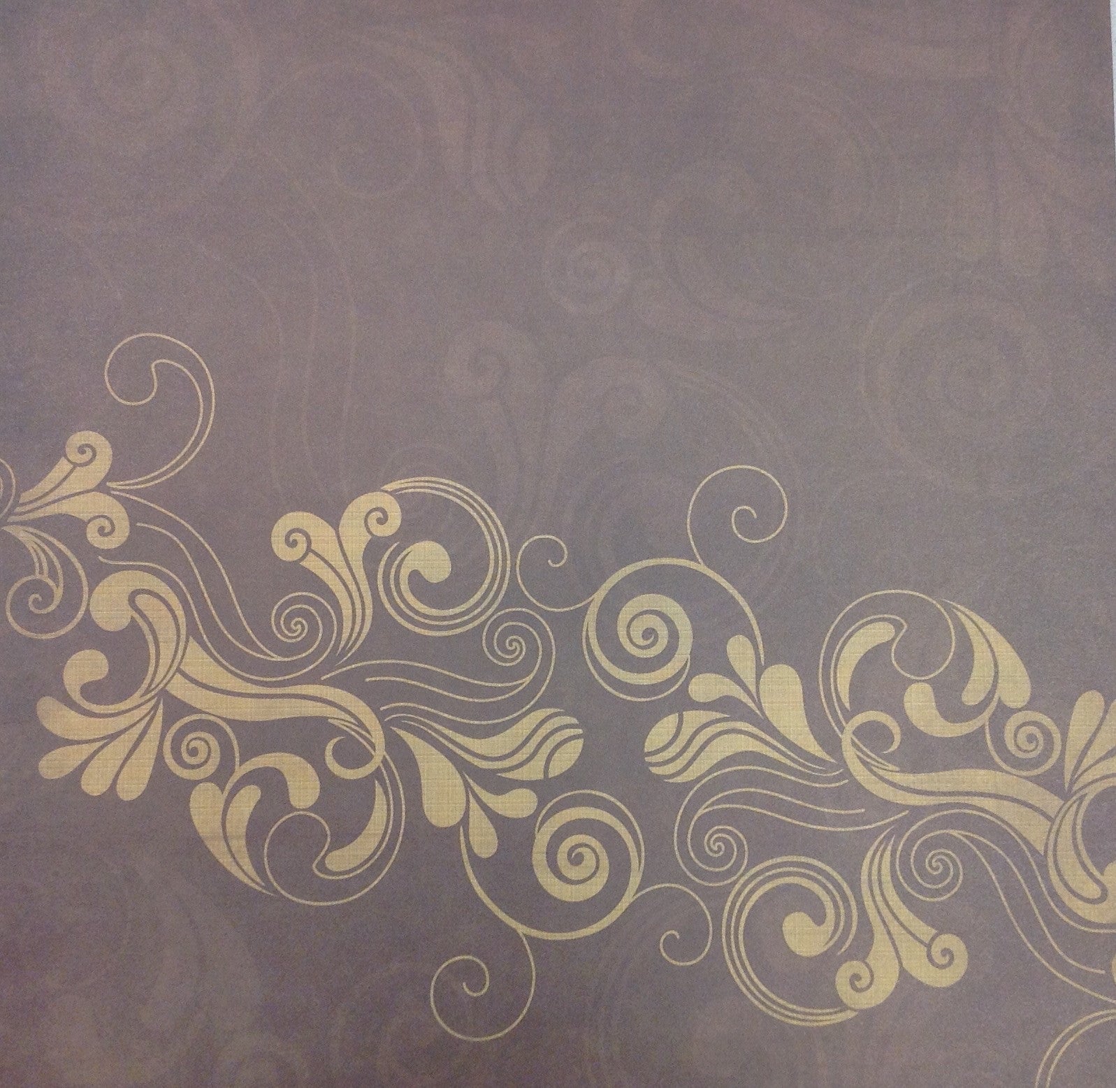 image_21594938-e883-48c7-9872-0f3fb53b2cdd SK BROWN FLOWERISH 12x12 Scrapbook Papers 2pc - Image 1