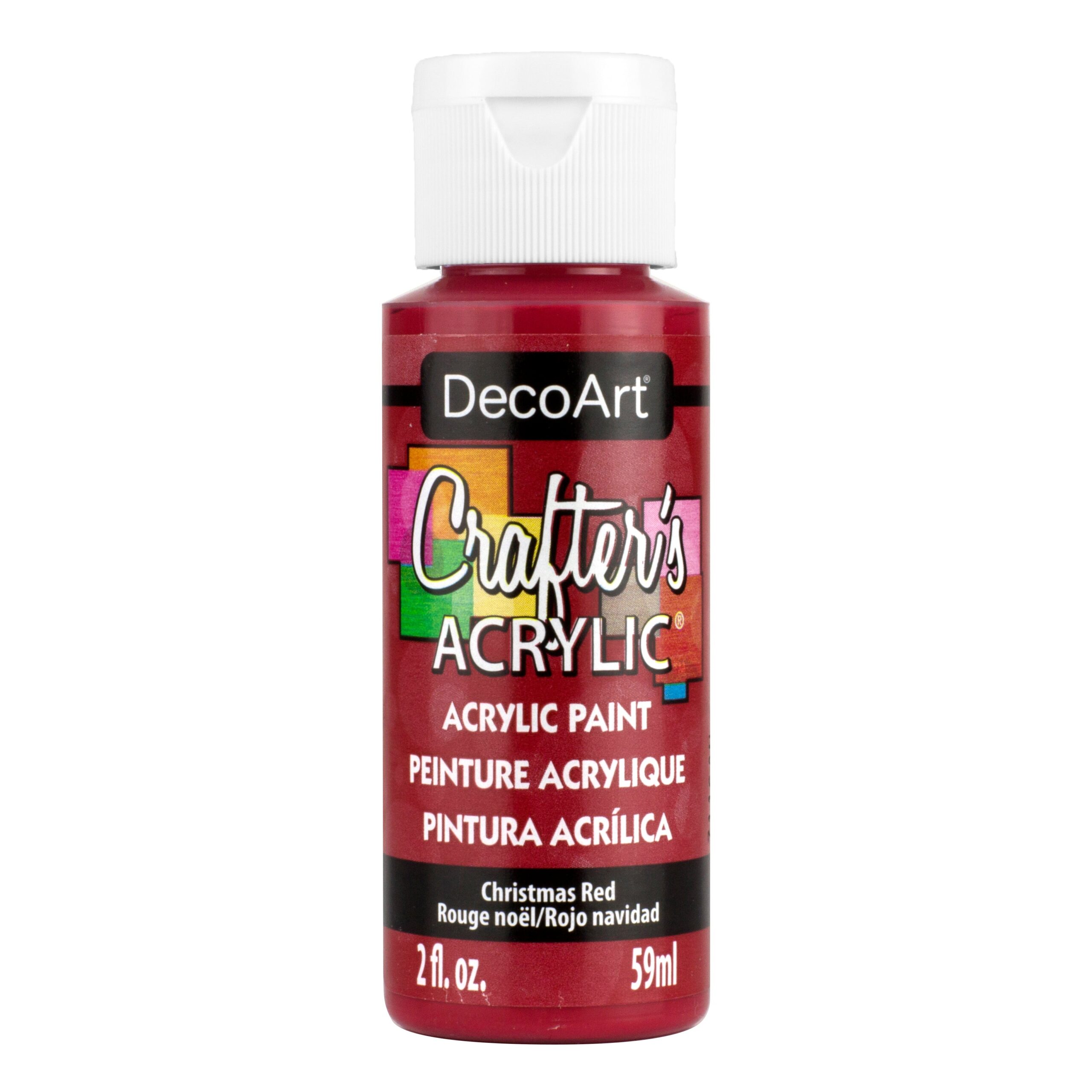 image_2213aea6-b4fe-4832-b602-257d70e89dd2 DecoArt Crafter's Acrylic CHRISTMAS RED Gloss Acrylic Paint 2oz - Image 1