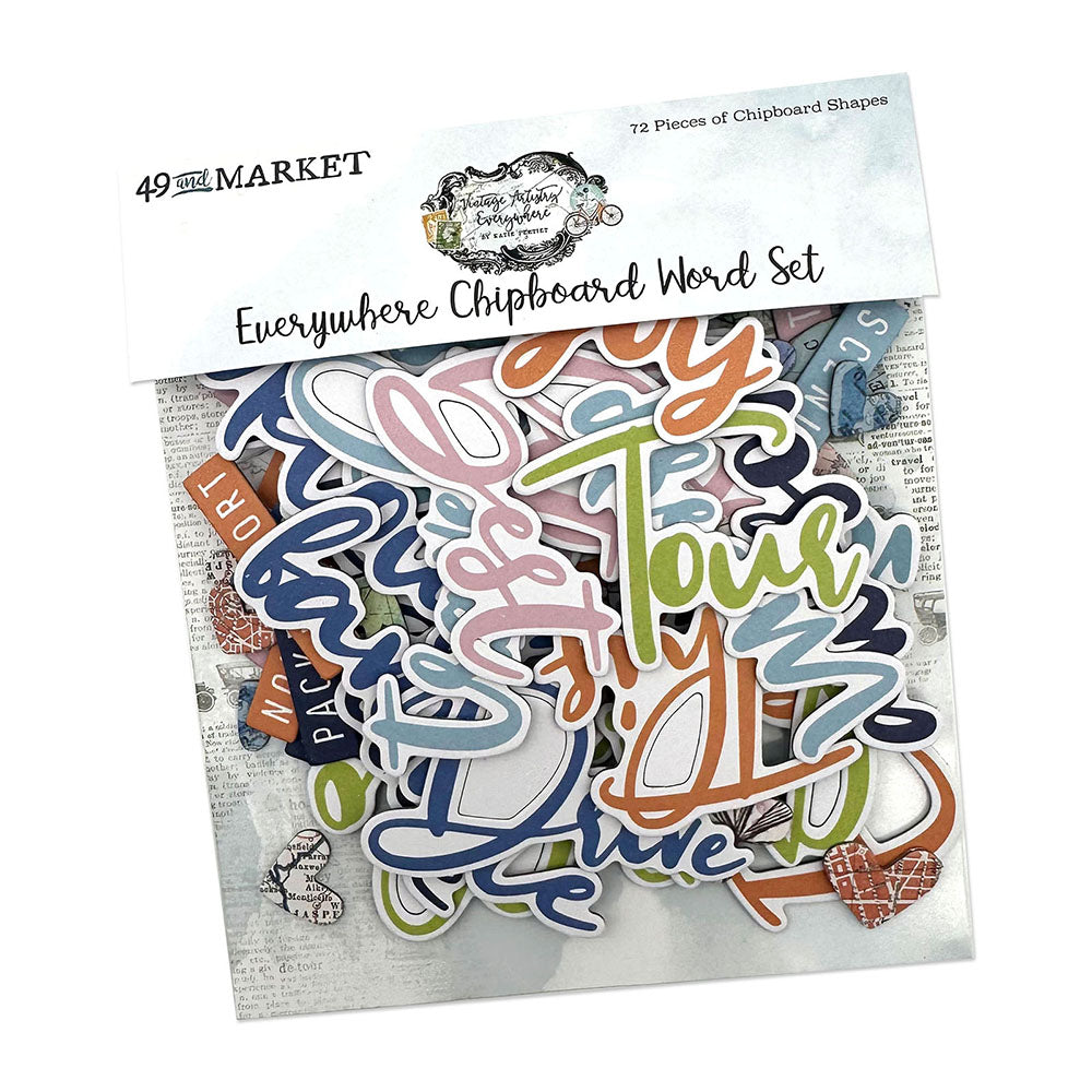image_23d27f45-75dd-4428-ae14-7a123e27a04a 49 and Market Vintage Artistry Everywhere CHIPBOARD WORD SET 72pc - Image 1