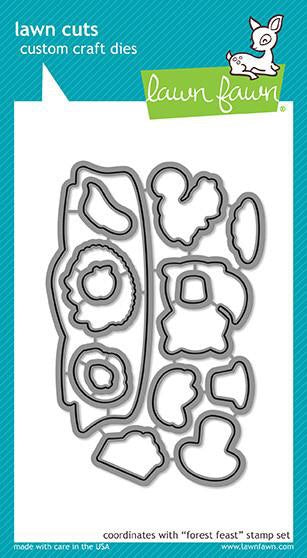 image_2566ab7a-0149-49aa-b976-7f0243b97ea4 Lawn Fawn Cuts FOREST FEAST Custom Metal Craft Die 13pc - Image 1