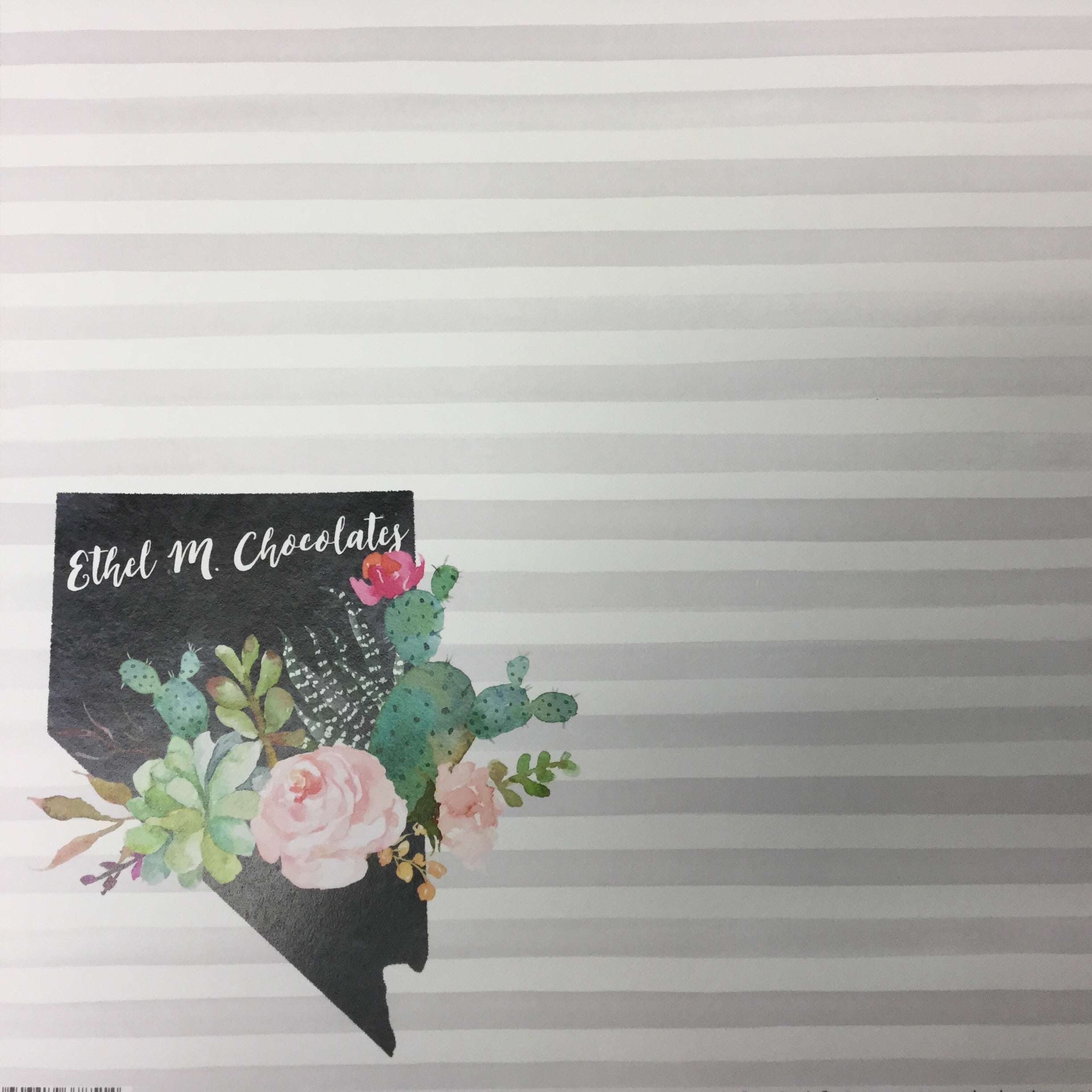 image_27b1b507-4f1f-494e-b046-588e1120b2c4 ETHEL M CHOCOLATES Watercolor Cactus 12"X12" Travel Paper - Image 1