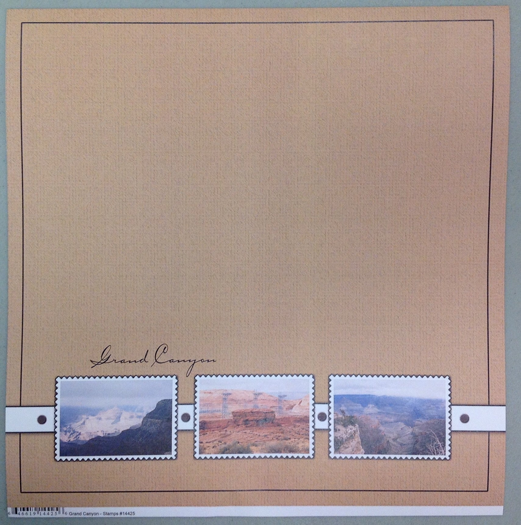 image_2caefc18-1762-41e7-9ee7-99da86e4d92f GRAND CANYON STAMPS Scrapbook Paper 12"X12" 1 Sheet 4425 - Image 1