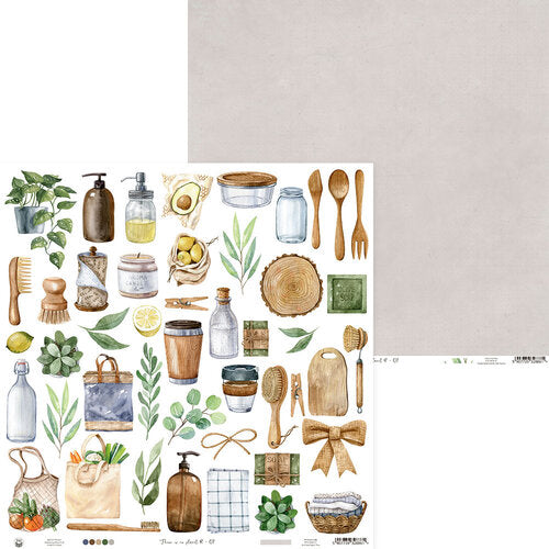 image_309a651e-820b-4351-9429-27071238df04 P13 THERE IS NO PLANET B 07 12"X12" Scrapbook Paper 02 - Image 1