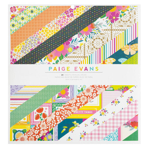 image_321d6c33-6cba-428b-8203-961e86e62ebf Paige Evans SPLENDID PAPER PAD 12"X12" Scrapbook Sheets - Image 1