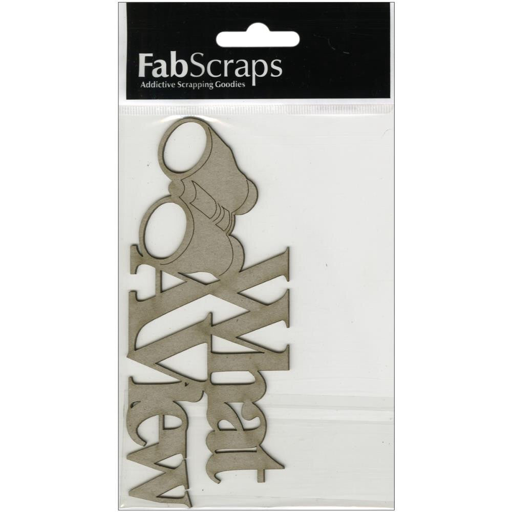 image_3276ae6e-5bbd-4feb-bc00-14fef94d8502 Fabscraps WHAT A VIEW Die-Cut Grey Chipboard Word - Image 1
