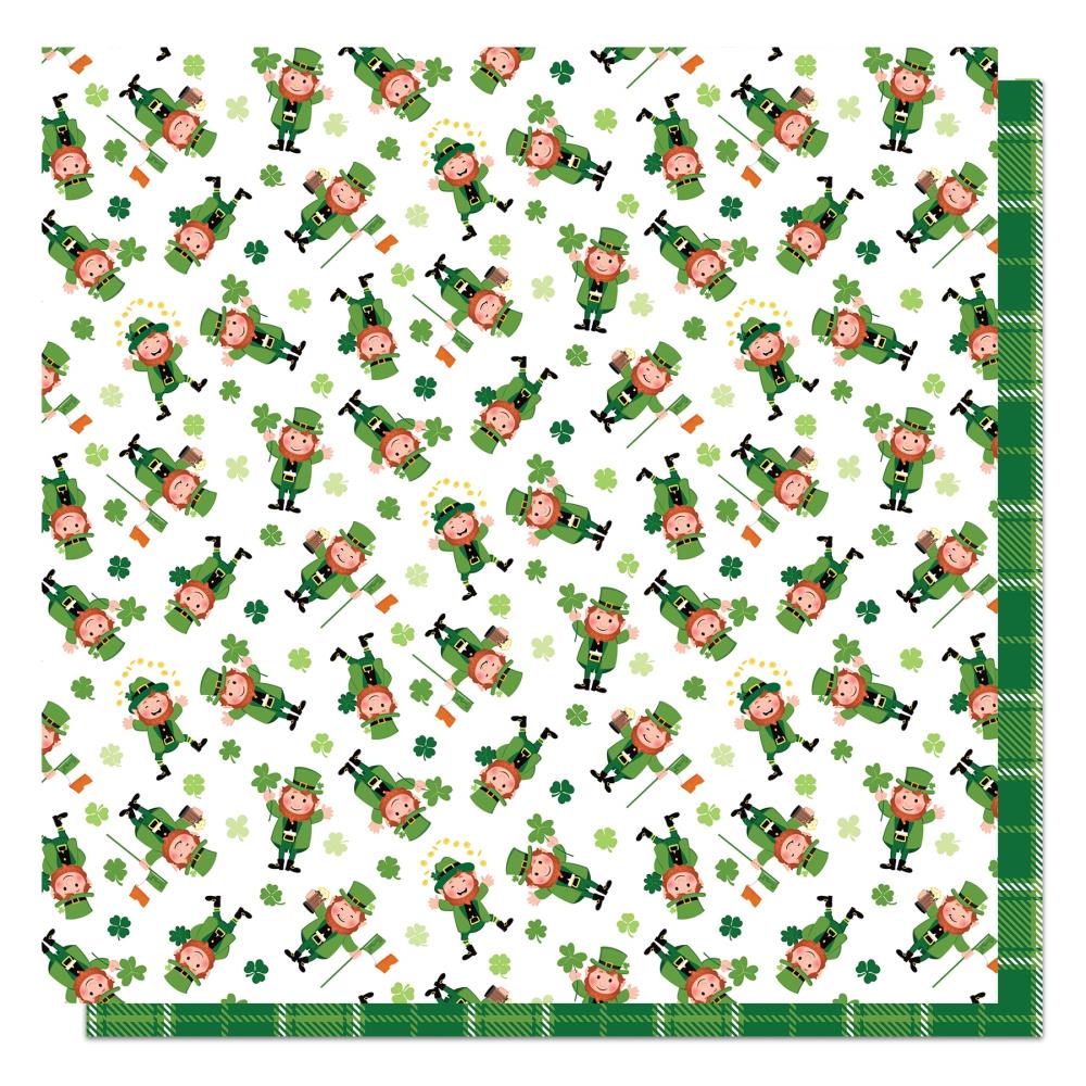 image_33ad6f69-448a-4bce-b57f-2f3ca4d25722 Photoplay Pot Of Gold LEPRECHAUNS 12X12 Scrapbook Paper - Image 1