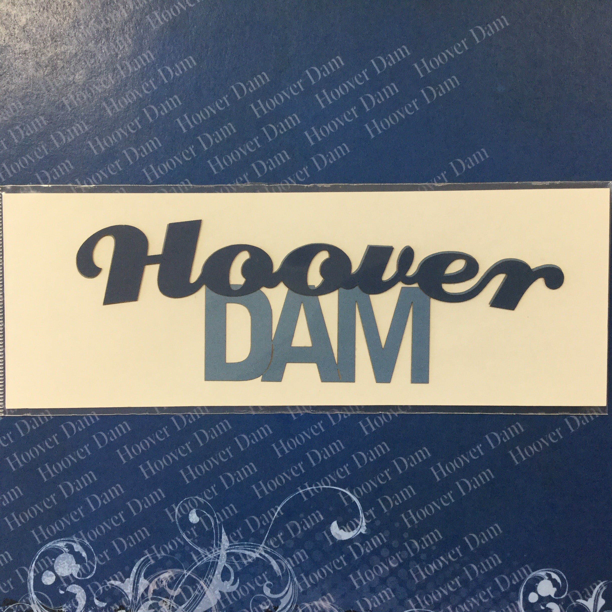 image_33d75e88-813c-4026-9af5-0903c2788266 HOOVER DAM Arched Pride Laser Cut Navy Title Scrapbook Customs - Image 1