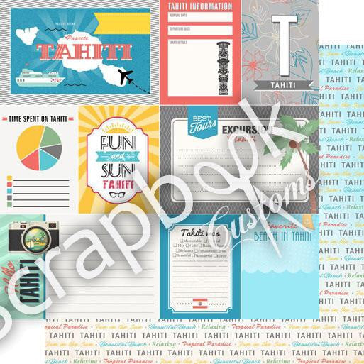 image_3d360e35-7b3f-42f1-81c9-e853b0307dc0 TAHITI DS Tropical Journal 12X12 Scrapbook Customs Paper - Image 1