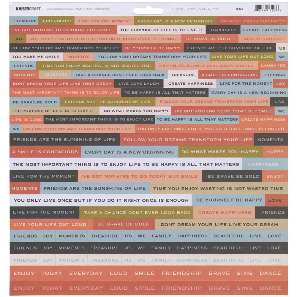 image_43d2c107-8046-46db-93e4-c0c9cf8524f4 Kaisercraft BLUBELLE 12"X12" Cardstock Sticker Sheet - Image 1