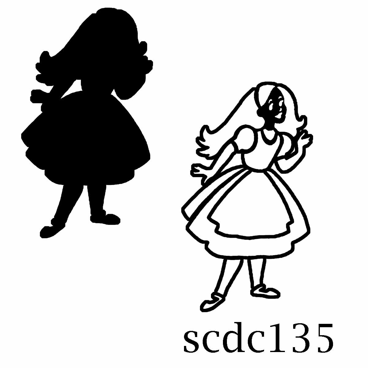 image_4c724c90-a300-4d1d-958b-90fc6cbe60bd ALICE In Wonderland Scrapbook Laser Cut Silhouettes 8 pieces - Image 1