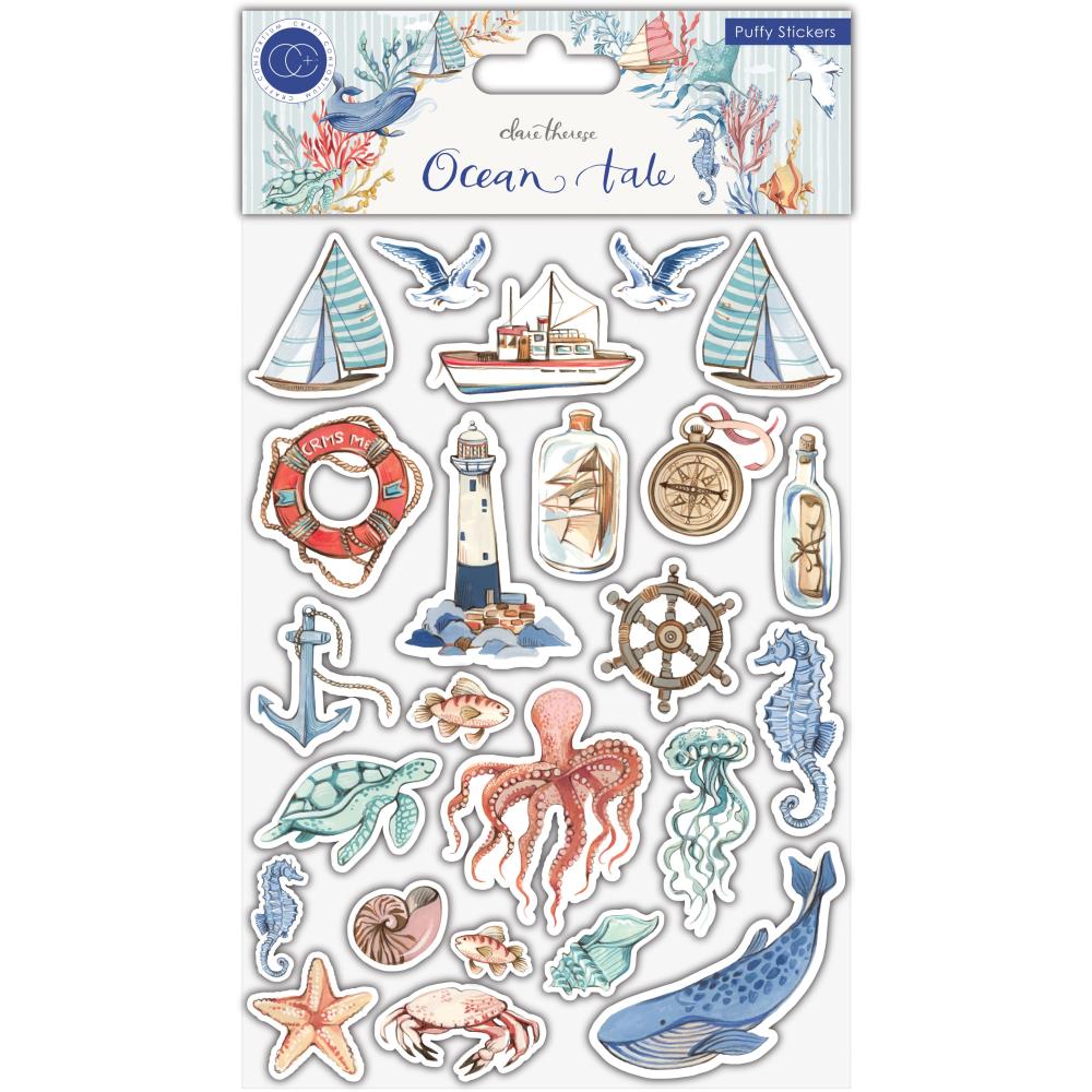 image_4e3f1935-2319-4be8-ab59-f05c08bd3d00 Craft Consortium Ocean Tale PUFFY STICKERS 25pc - Image 1