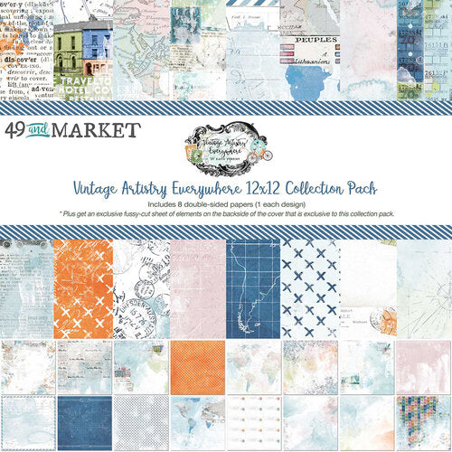 image_5196e98b-097e-4810-83fc-09017b27b8a3 49 and Market VINTAGE ARTISTRY EVERYWHERE 12x12 Scrapbook Collection Paper Pack - Image 1