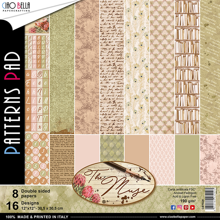 image_58342962-e0e5-4fa2-90de-f5de4bbd409c Ciao Bella THE MUSE 2 Paper Pad 8 Sheets - Image 1
