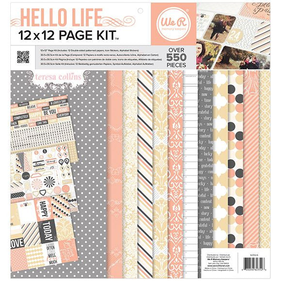 image_5a042fa4-e8b6-4770-8bcf-43a0fe4cf3e5 We RM HELLO LIFE Teresa Collins 12"x12" 550 Piece Page Kit - Image 1
