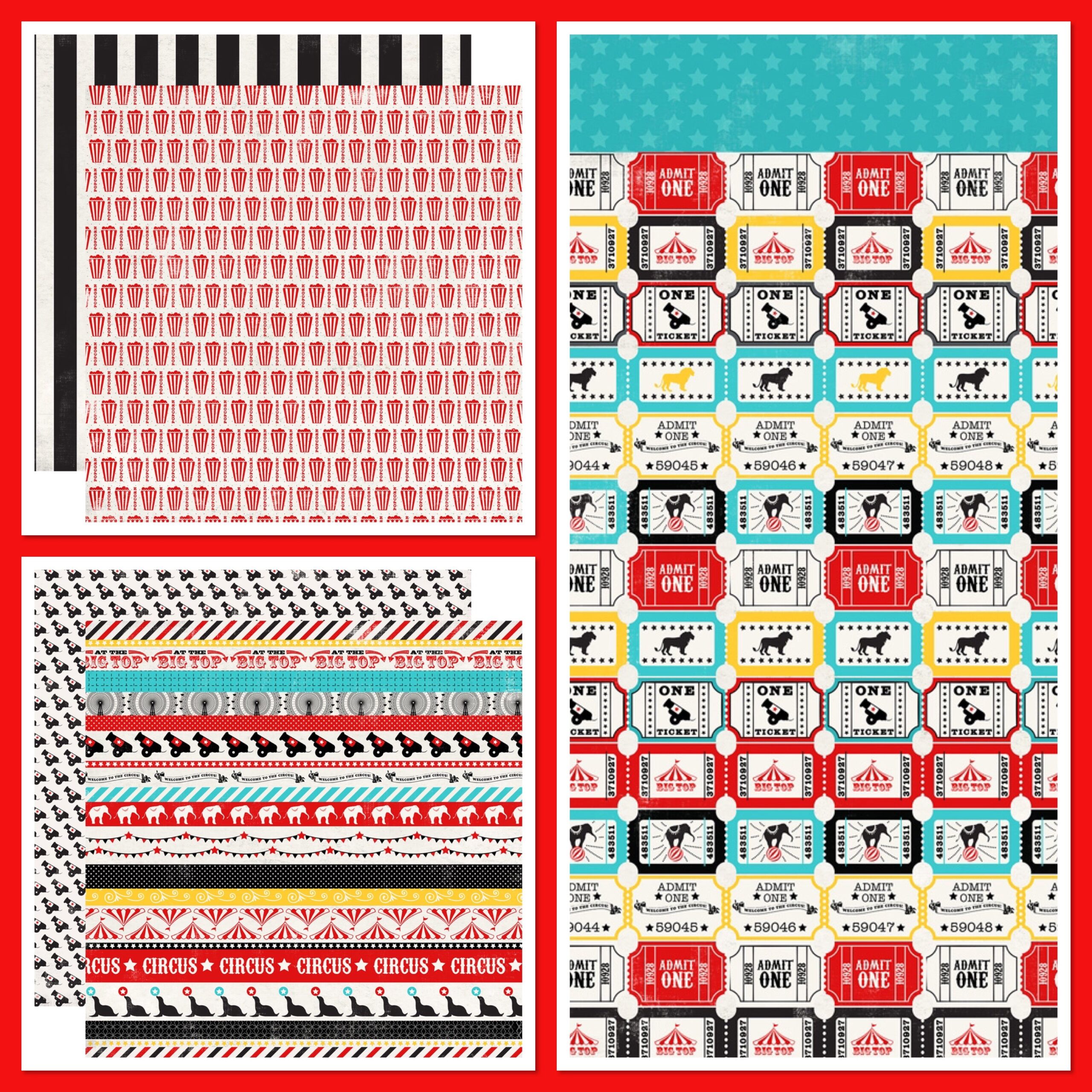 image_5abad5c1-7b16-4523-91ee-ae456f8b2622 Carta Bella CIRCUS PARTY 12"X12" Scrapbook Paper Kit - Image 1