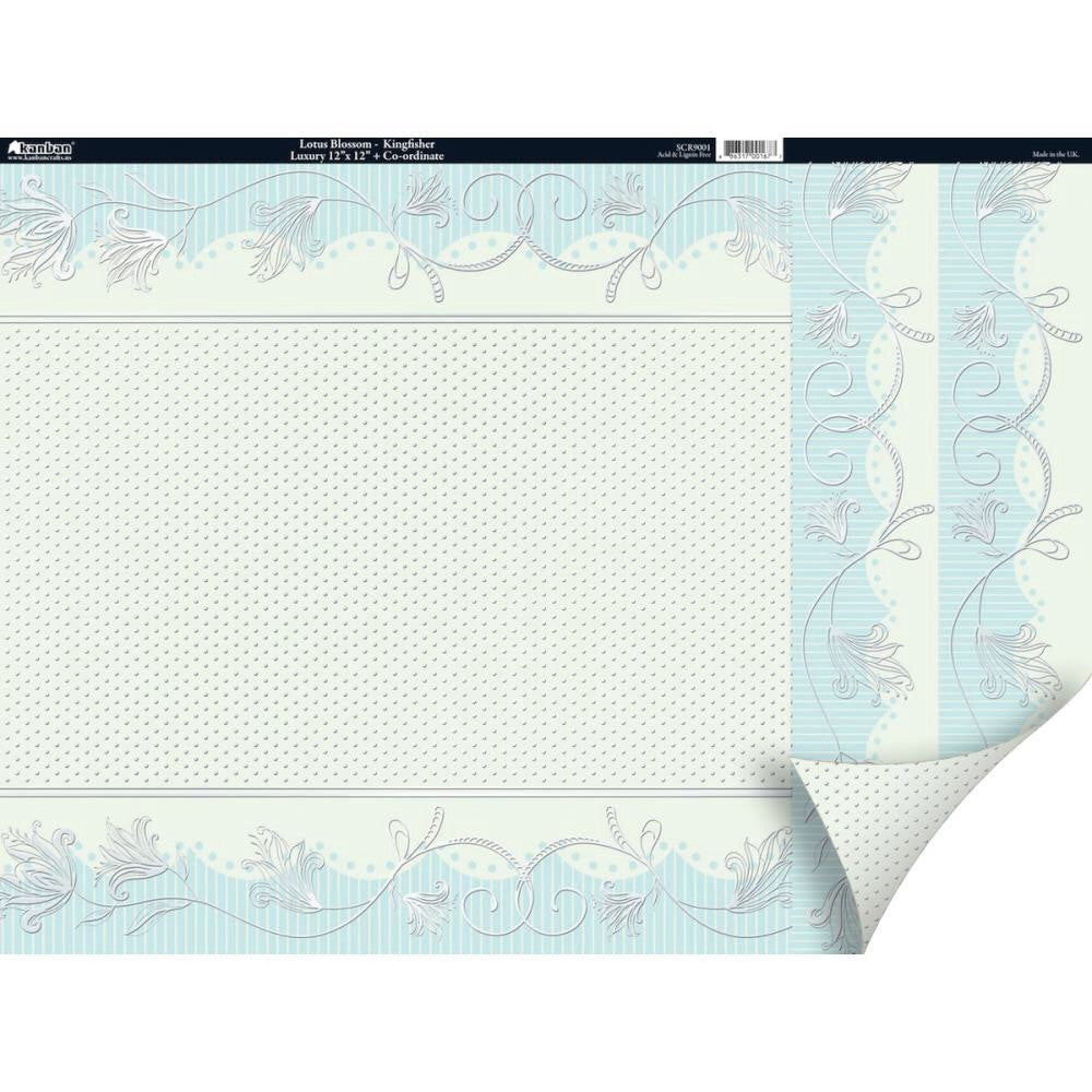 image_5af2c5f3-a16f-4b32-a1f6-6abf76e68ed4 Kanban Free As A Bird FLORAL FRAME BLUE Cardstock 12"X12" - Image 1