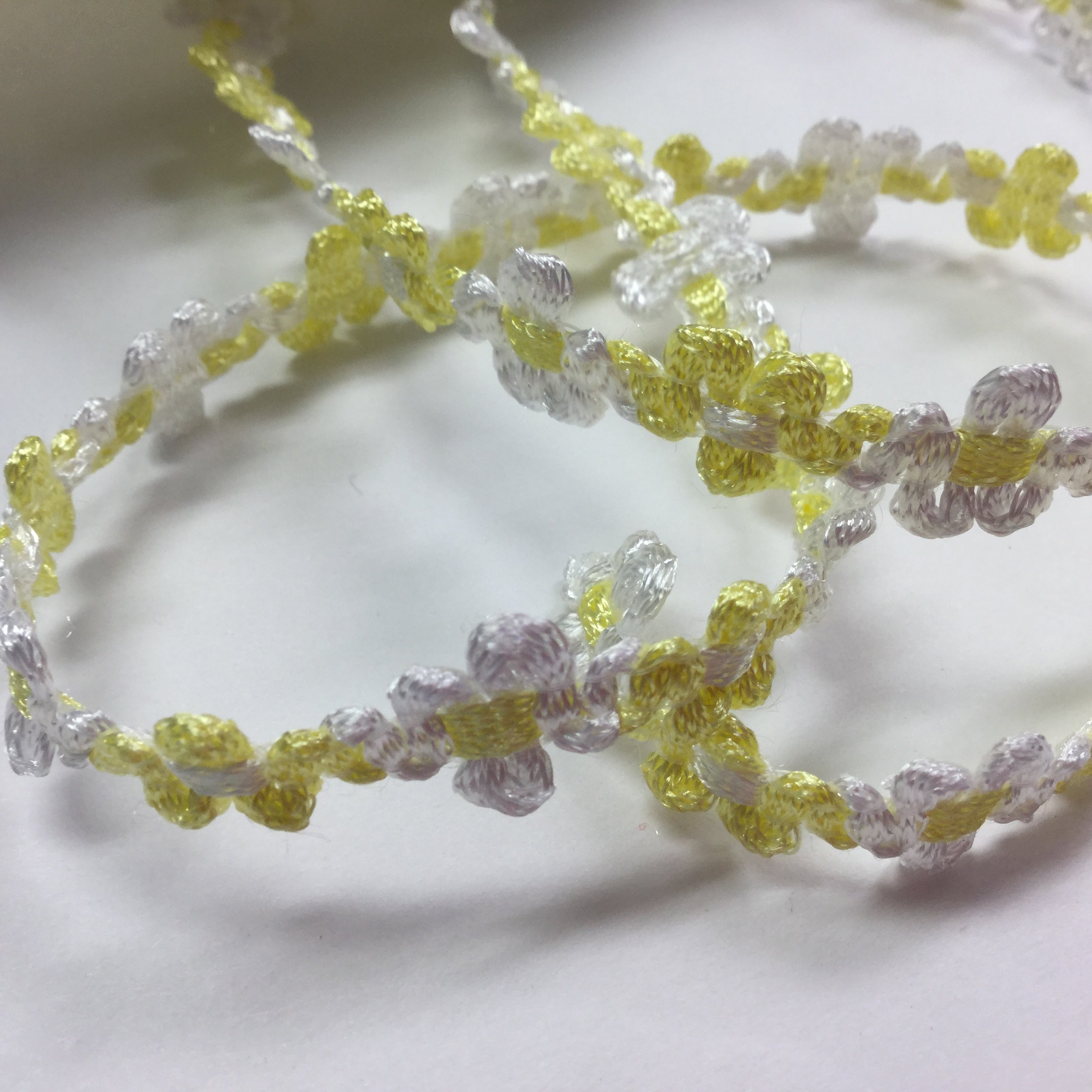 image_5c85d0b4-789a-48ff-8b4a-a38f8d90a3dc May Arts Flat Floral BABY MAIZE Flower Ribbon 1 yard yd - Image 1