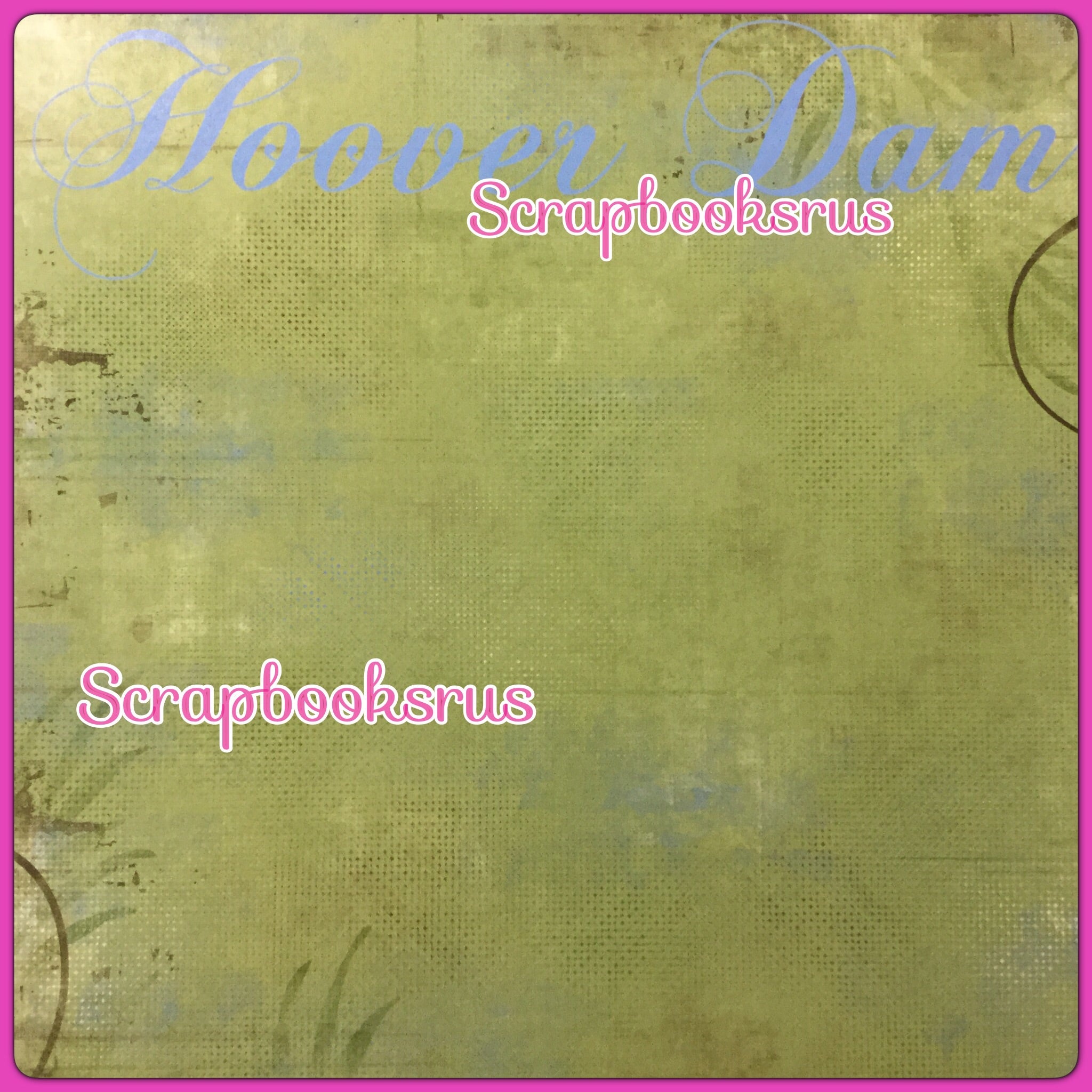 image_6348c31e-c833-475c-964d-9223bb0af14e Green Lush Fern HOOVER DAM BLUE 12"X12" Scrapbook Paper - Image 1