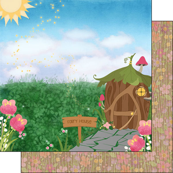 image_71d5d09d-fffc-40e6-9299-260bf982d3d1 Scrapbook Customs FAIRY HOUSE Tinkerbell 12"X12" Scrapbook Kit - Image 1