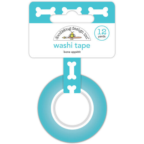 image_75d2870e-1e41-4001-9f37-12c3a9073035 Doodlebug Doggone Cute BONE APPETIT Washi Tape 15mm 12yards - Image 1