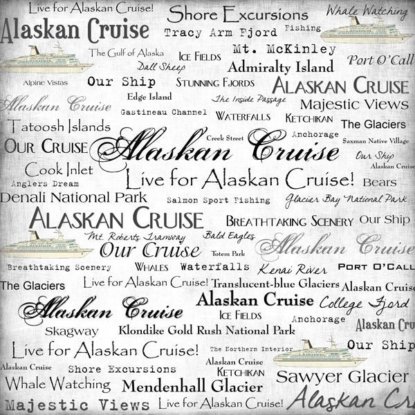 image_76cb760a-8979-4903-9e5d-d8fcebc58f2b ALASKAN CRUISE LIVE FOR 12"X12" Scrapbook Paper - Image 1