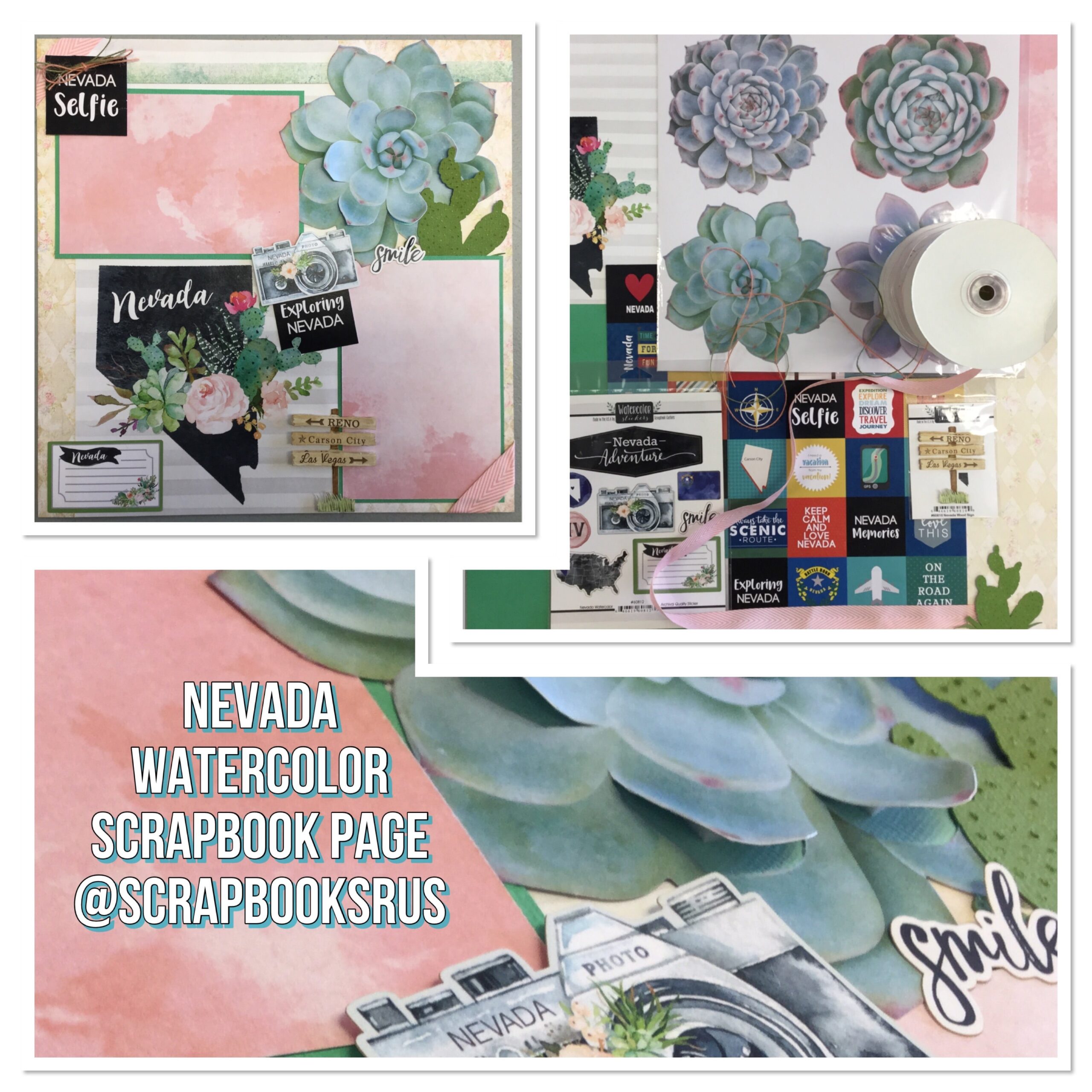 image_7f8f8e54-fe73-4fb8-be2b-1e657168e1c7 Nevada Watercolor 12X12 Scrapbook Page Kit - Image 1