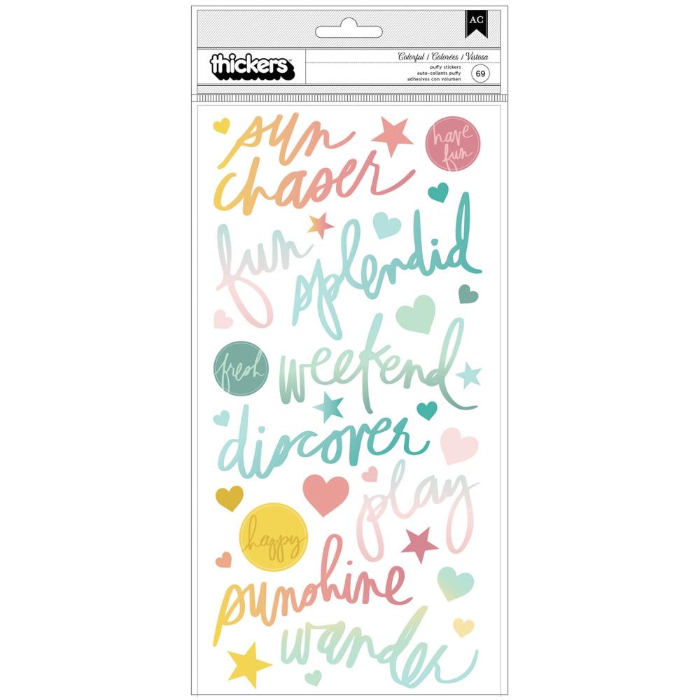 image_83c777b5-50db-412f-a302-522dae51ae76 Thickers Heidi Swapp Sun Chaser COLORFUL Phrase Stickers - Image 1