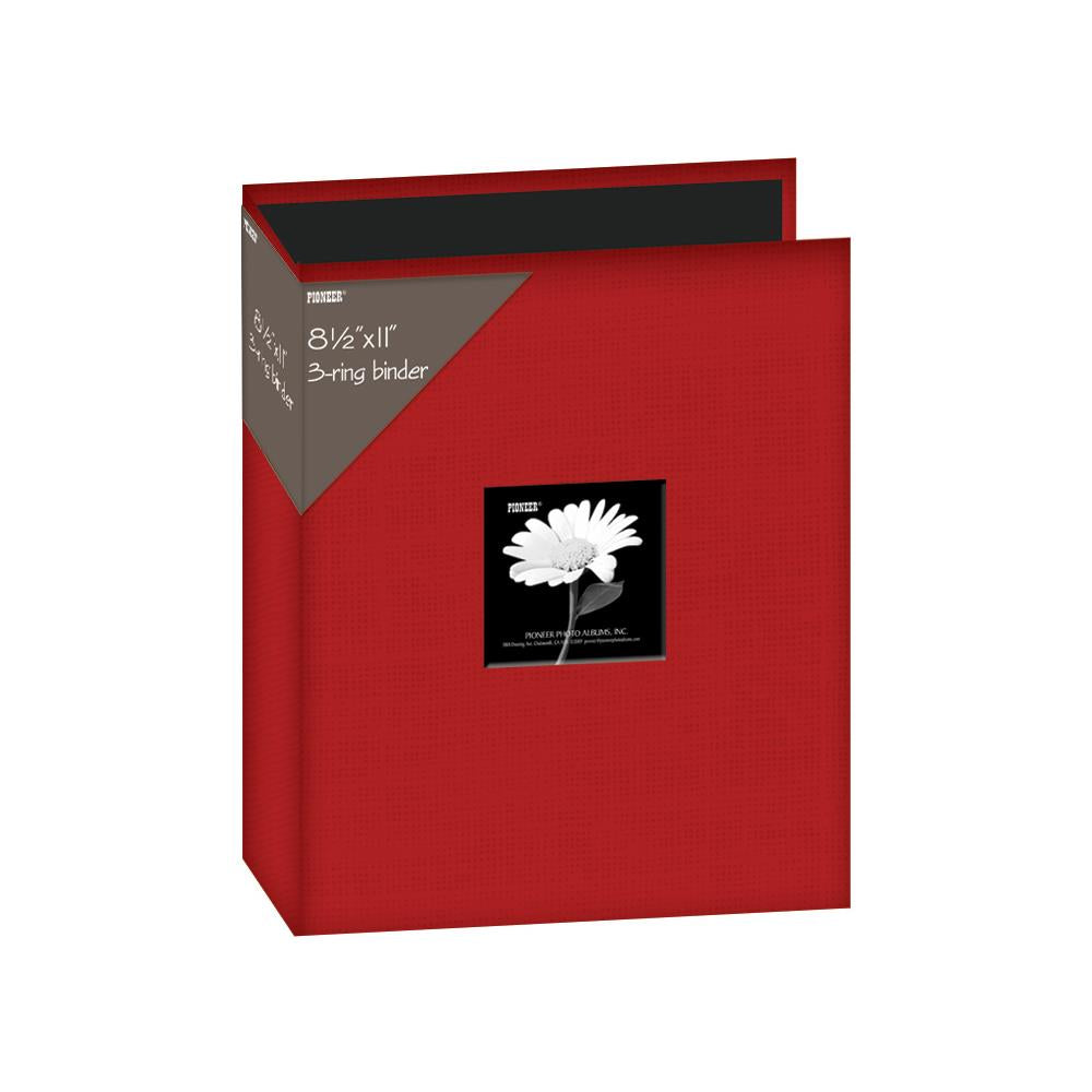 image_8cf9929a-0361-46a3-96bf-c198ca0e15c9 Pioneer 8.5X11 RED 3-Ring Fabric Frame Scrapbook Album - Image 1