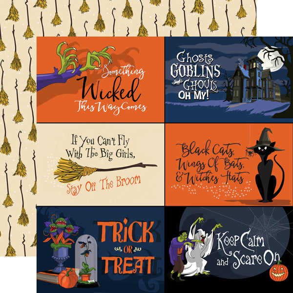 image_93a68581-ab77-48d1-8a2e-478e6ec34d3d Carta Bella Hocus Pocus 6X4 JOURNALING CARDS 12"x12" Scrapbook Paper - Image 1