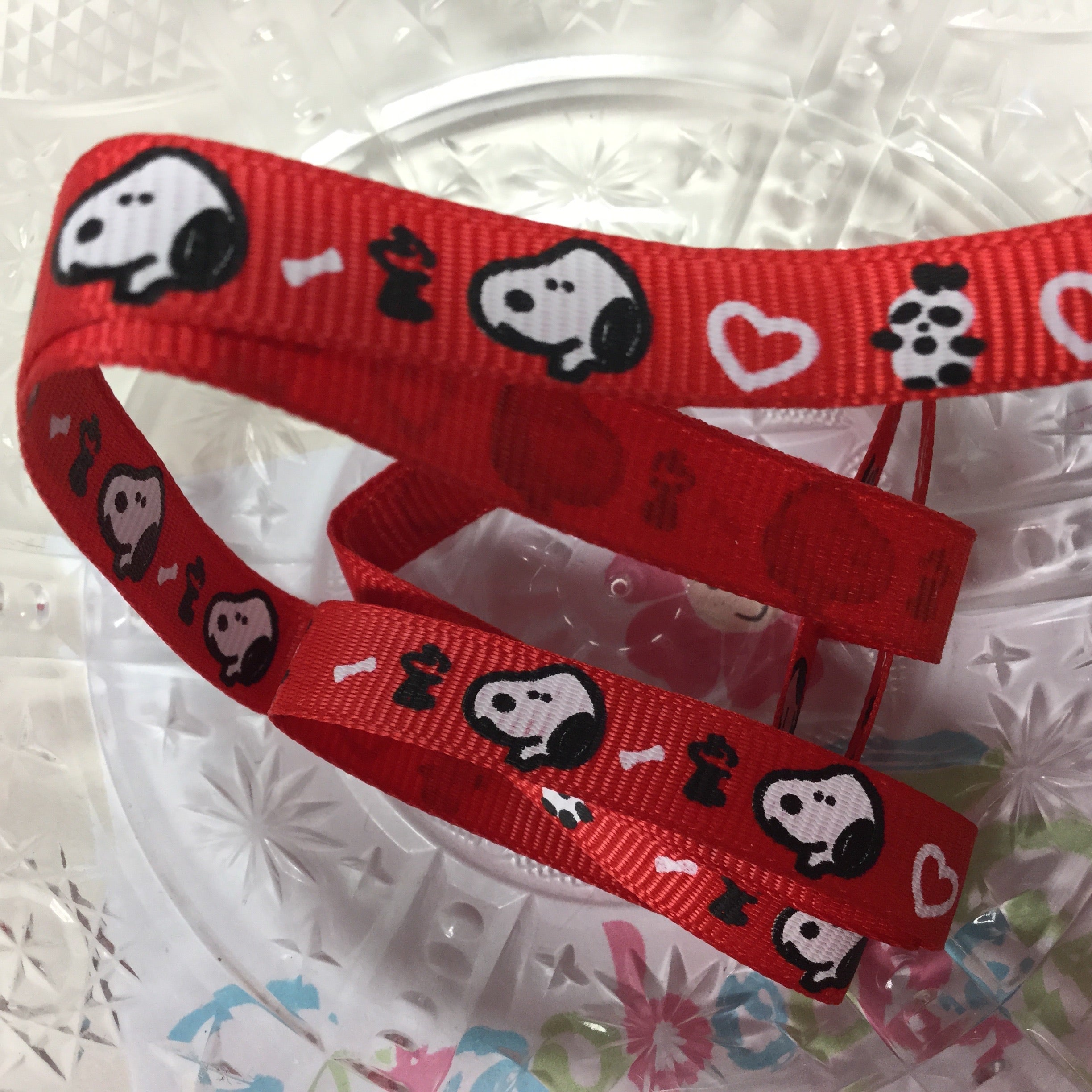 image_9d48b725-9b4d-4456-852f-d895e1d712c0 Snoopy Red Hearts Character Ribbon 3/8” - Image 1