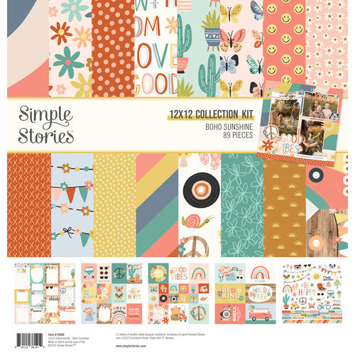 image_9e49a1a0-cb07-4929-8448-eb45f8a0da12 Simple Stories BOHO SUNSHINE 12"X12" Collection Kit 89pc - Image 1