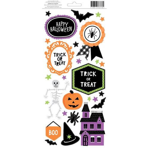 image_9ecccf55-713c-4031-9d0c-eb03793dc565 American Crafts Halloween ACCENT & PHRASE Stickers 73pc - Image 1