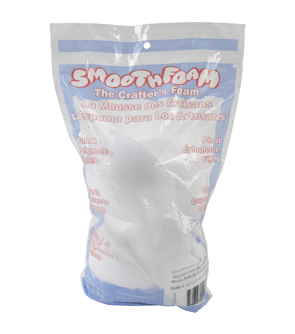 image_a2f1996f-042a-45ca-9977-209e3eac9280 Plasteel Corp BALLS Smooth Foam White 2pc 4" - Image 1